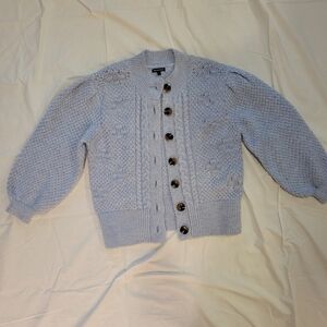 Who What Wear Blue Button-Up Knit Cardigan Medium NWOT